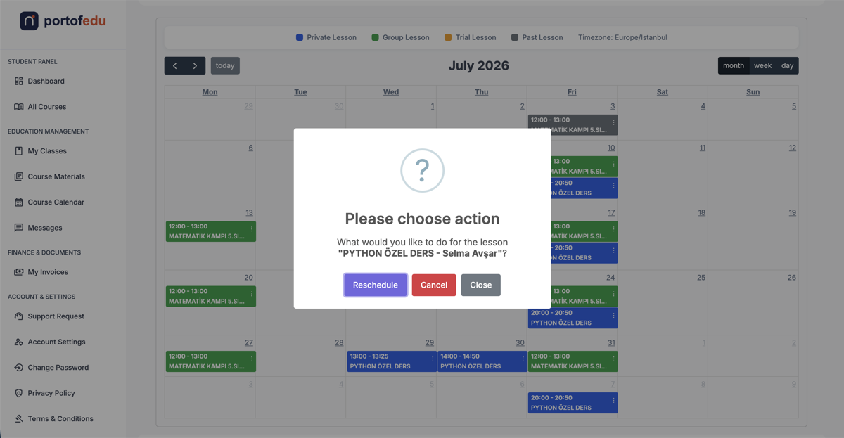 Lesson management